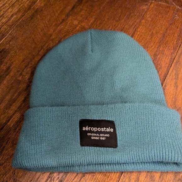 Aeropostale Teal Beanie one size knit toque - Picture 5 of 6